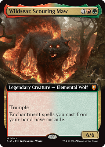 Wildsear, Scouring Maw (Extended Art) (BLC-044)  - Bloomburrow Commander