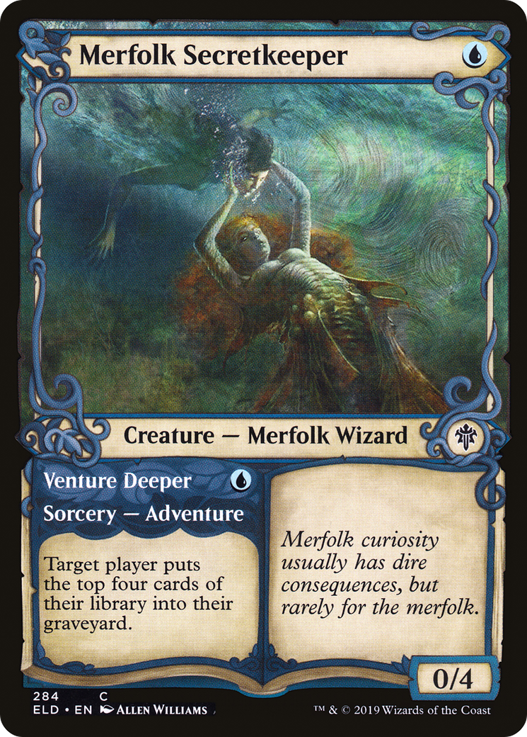 Merfolk Secretkeeper (Showcase) (ELD-284)  Foil - Throne of Eldraine: (Showcase)