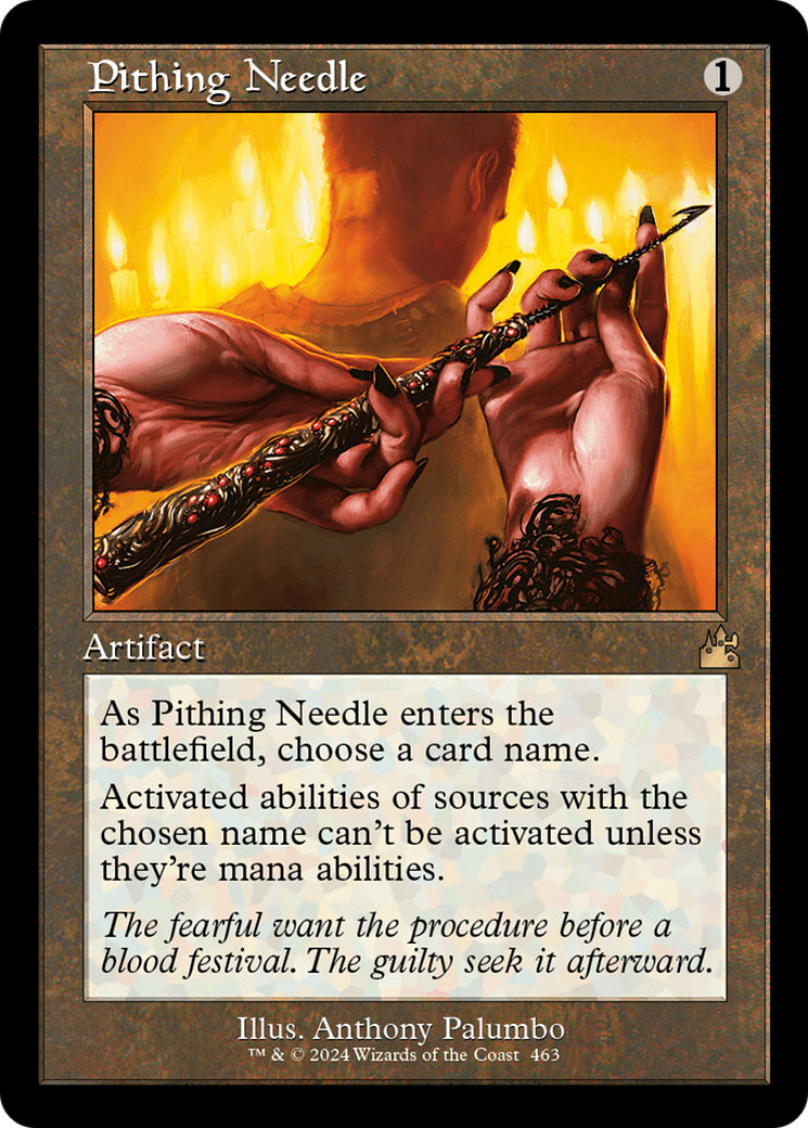 Pithing Needle (Retro Frame) (RVR-463)  Foil - Ravnica Remastered