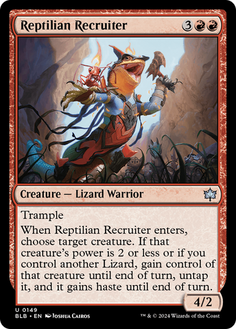 Reptilian Recruiter (BLB-149) - Bloomburrow Foil
