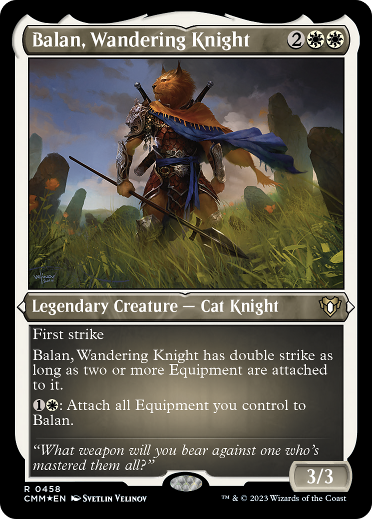 Balan, Wandering Knight (CMM-458)  Etched Foil - Commander Masters