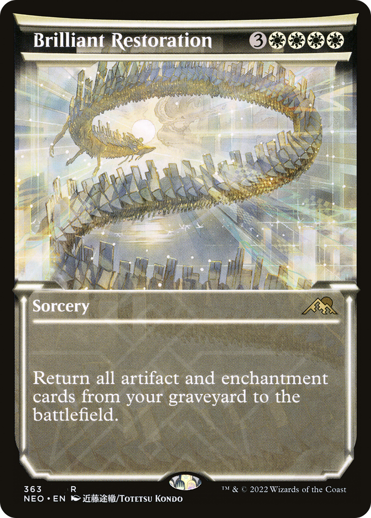 Brilliant Restoration (Showcase) (NEO-363)  - Kamigawa: Neon Dynasty: (Showcase)