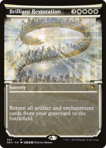 Brilliant Restoration (Showcase) (NEO-363)  Foil - Kamigawa: Neon Dynasty: (Showcase)