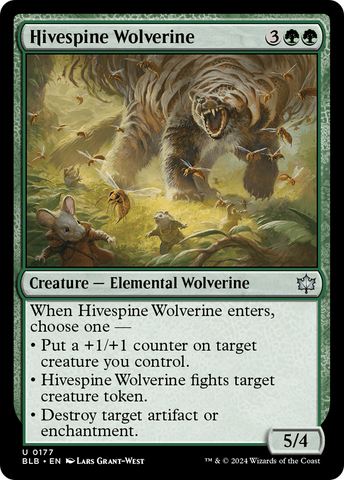 Hivespine Wolverine (BLB-177)  Foil - Bloomburrow