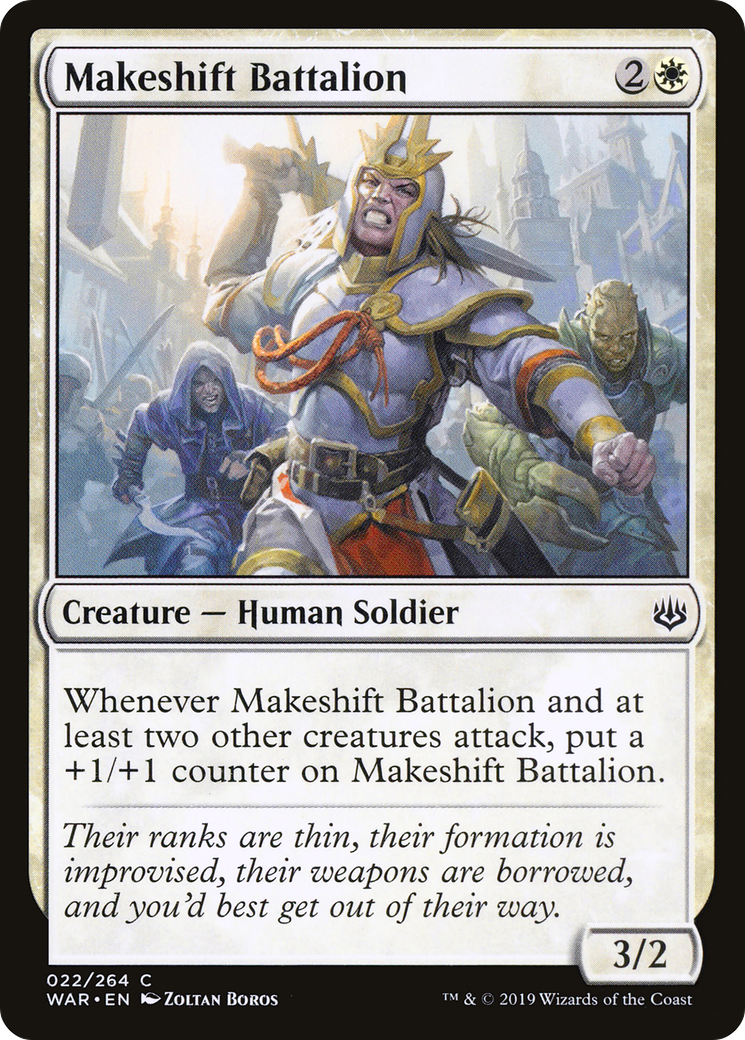 Makeshift Battalion (WAR-022)  Foil - War of the Spark