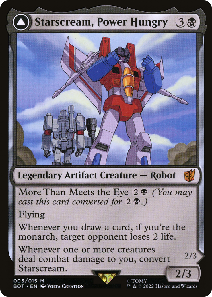 Starscream, Power Hungry (BOT-005) - Transformers: (convertdfc) Foil
