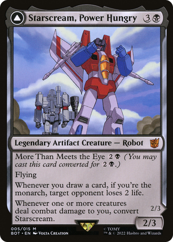Starscream, Power Hungry (BOT-005) - Transformers: (convertdfc) Foil