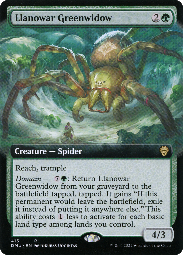 Llanowar Greenwidow (Extended Art) (DMU-415)  - Dominaria United: (Extended Art)