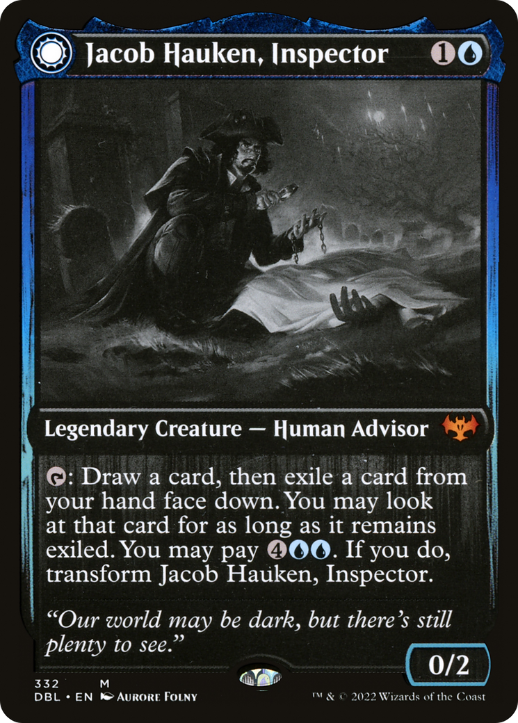 Jacob Hauken, Inspector (DBL-332)  Foil - Innistrad: Double Feature: (Double Faced Transform)