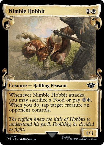 Nimble Hobbit (Showcase Scrolls) (LTR-474)  Foil - The Lord of the Rings: Tales of Middle-earth: (Showcase)