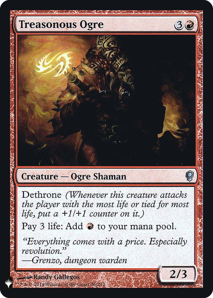 Treasonous Ogre (LIST-036)  Foil - The List