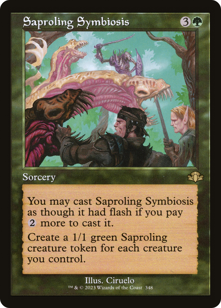 Saproling Symbiosis (Retro Frame) (DMR-348)  - Dominaria Remastered