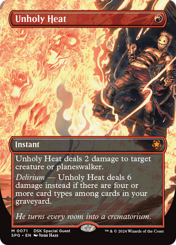 Unholy Heat (Borderless) (SPG-071)  Foil - Special Guests