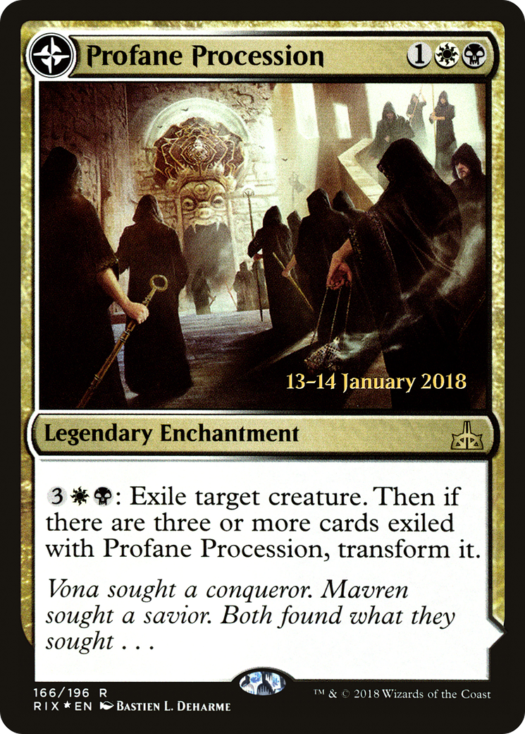 Profane Procession (PRE-166S) - Rivals of Ixalan Promos: (compasslanddfc) Foil