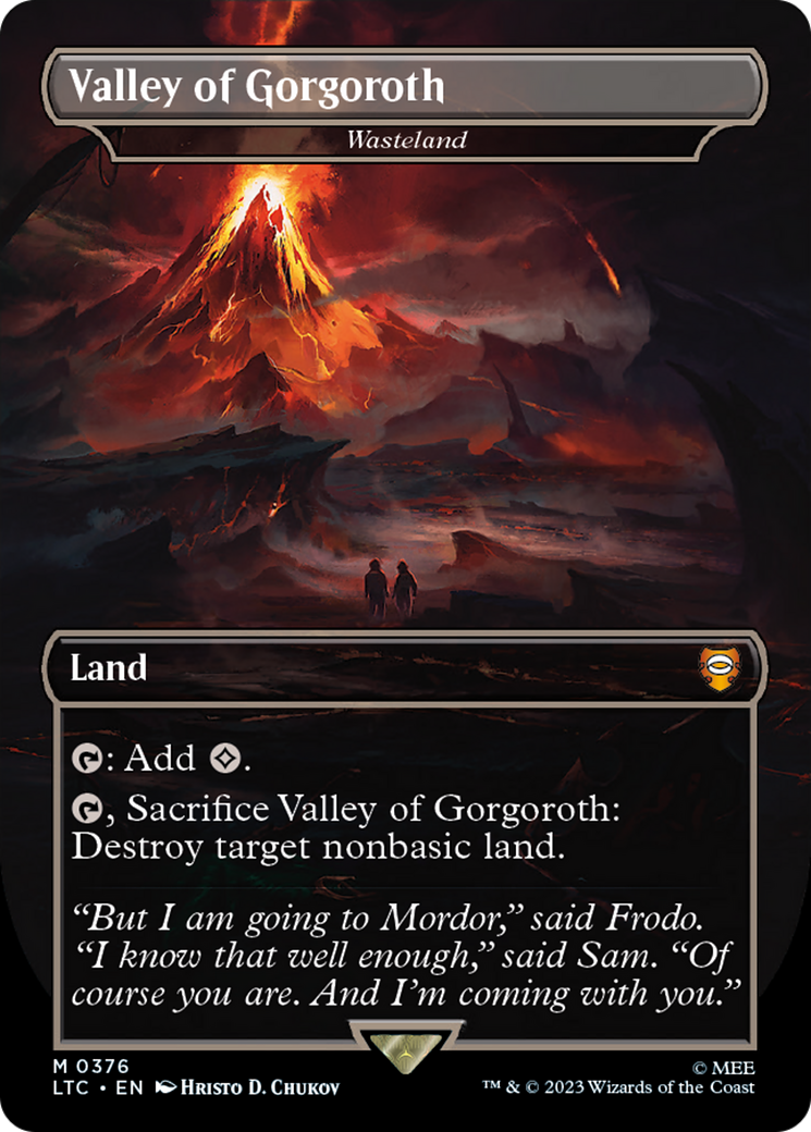 Valley of Gorgoroth - Wasteland (LTC-376)  Foil - Tales of Middle-earth Commander / Valley of Gorgoroth (Borderless)