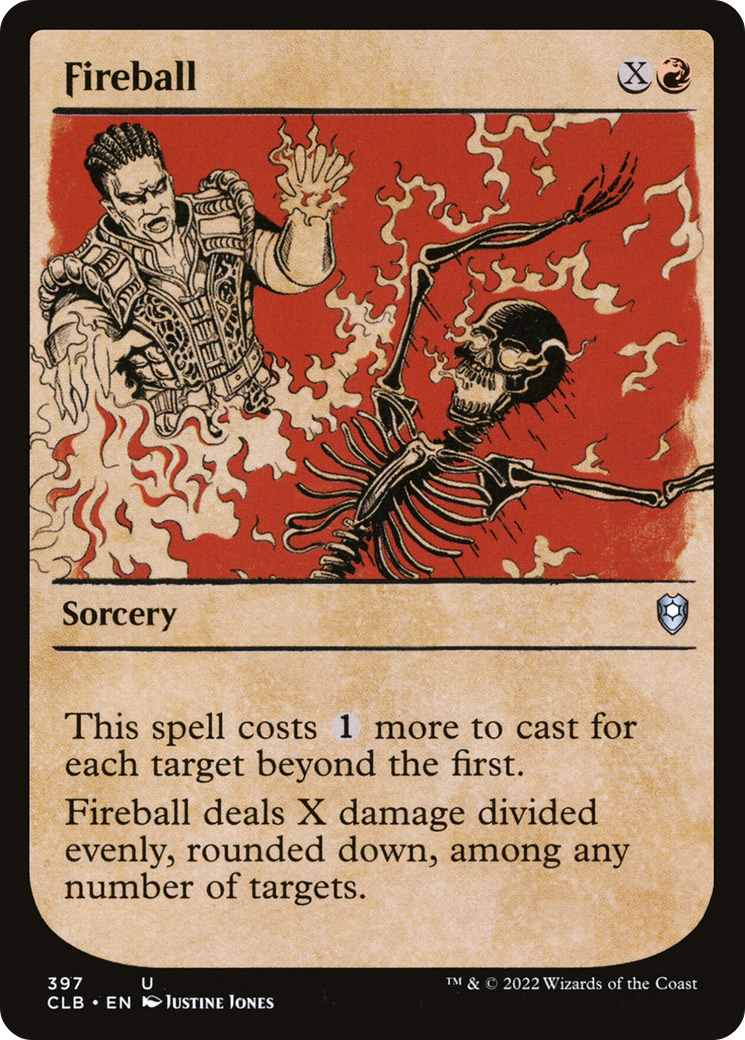 Fireball (Showcase) (CLB-397)  - Commander Legends: Battle for Baldur's Gate: (Showcase)