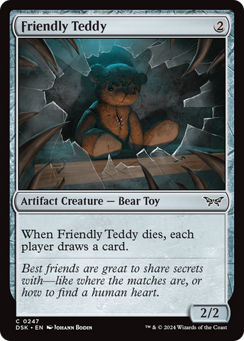 Friendly Teddy (DSK-247)  Foil - Duskmourn: House of Horror