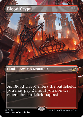 Blood Crypt (Borderless) (RVR-292)  Foil - Ravnica Remastered