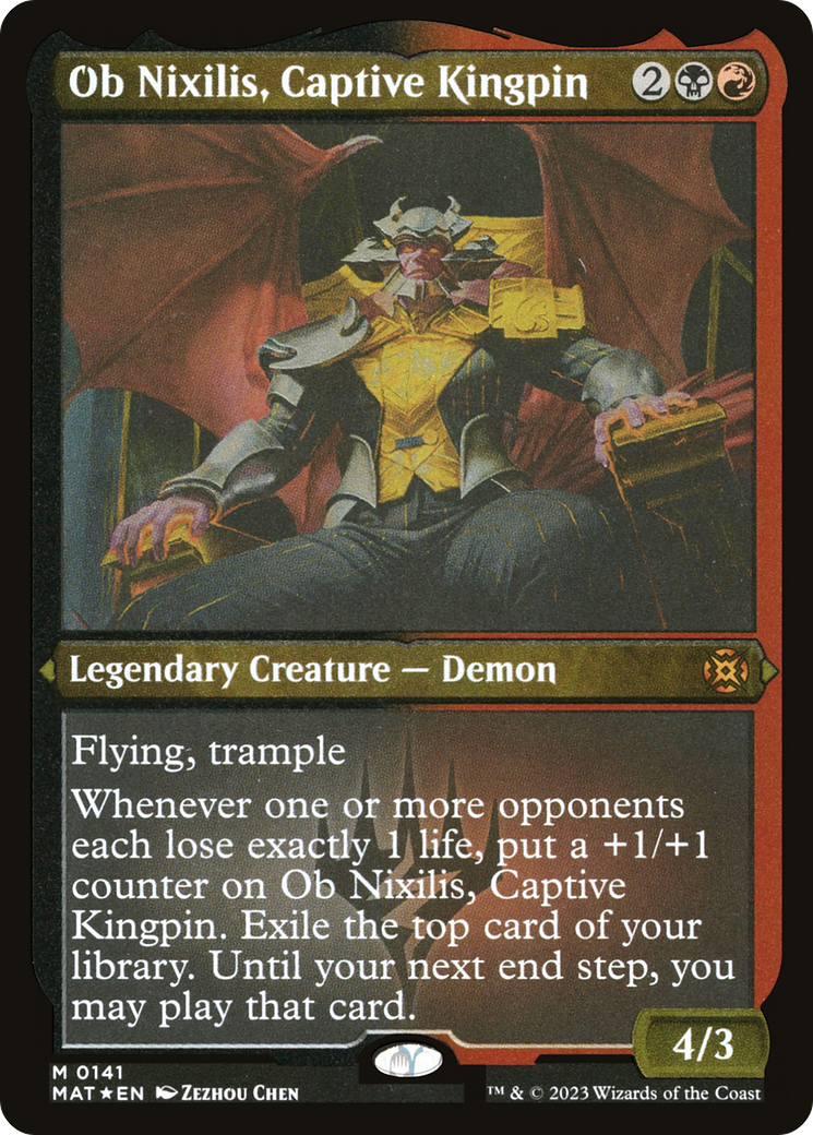 Ob Nixilis, Captive Kingpin (MAT-141)  Etched Foil - March of the Machine: The Aftermath