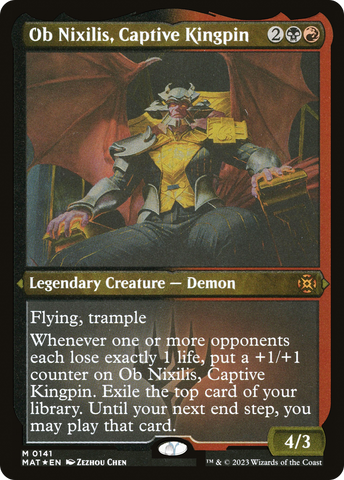 Ob Nixilis, Captive Kingpin (MAT-141)  Etched Foil - March of the Machine: The Aftermath