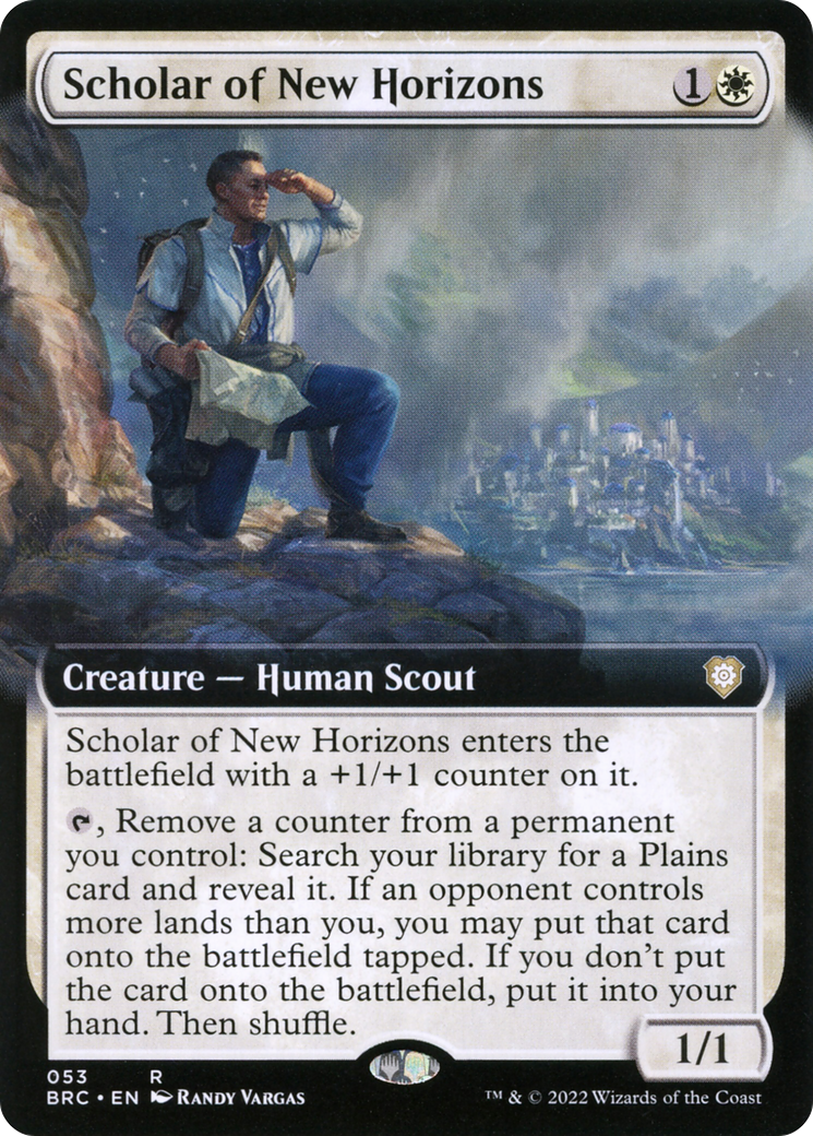 Scholar of New Horizons (Extended Art) (BRC-053)  - The Brothers' War Commander: (Extended Art)