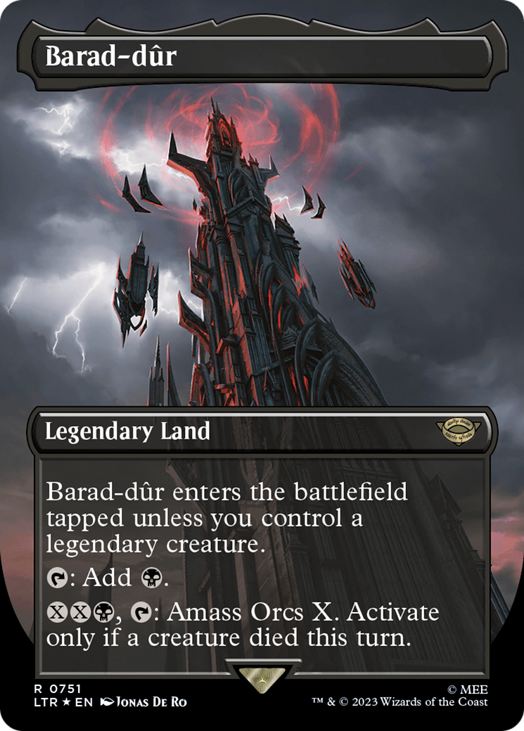 Barad-dur (0751) (Borderless) (Surge Foil) (LTR-751)  Foil - The Lord of the Rings: Tales of Middle-earth