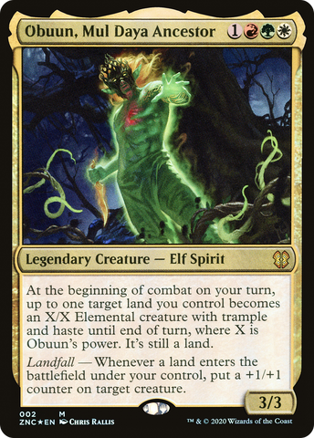 Obuun, Mul Daya Ancestor (ZNC-002)  Foil - Zendikar Rising Commander