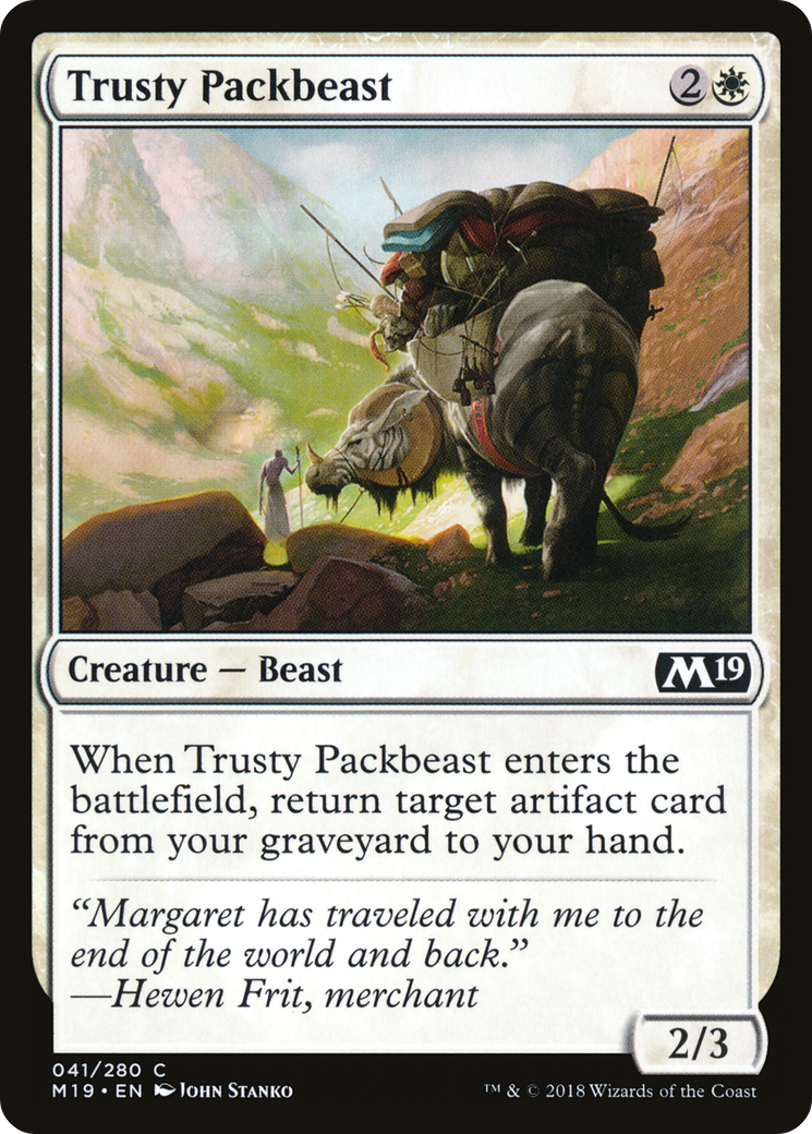 Trusty Packbeast (M19-041)  Foil - Core Set 2019