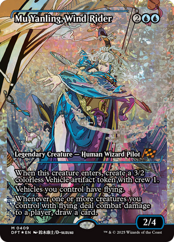 Mu Yanling, Wind Rider (Showcase) (Fracture Foil) (DFT-409)  Foil - Aetherdrift: (Showcase)