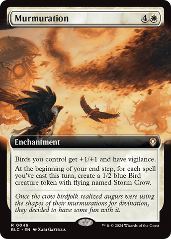 Murmuration (Extended Art) (BLC-046)  - Bloomburrow Commander