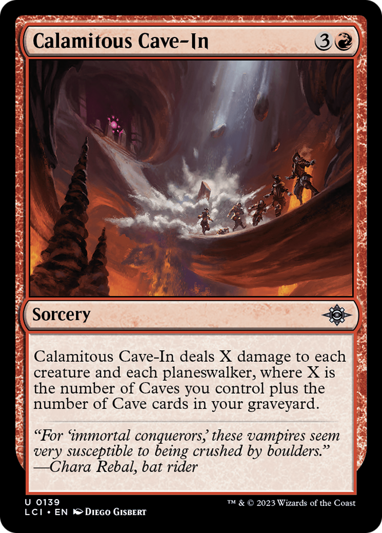 Calamitous Cave-In (LCI-139)  Foil - The Lost Caverns of Ixalan