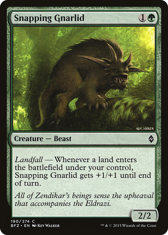 Snapping Gnarlid (BFZ-190)  Foil - Battle for Zendikar
