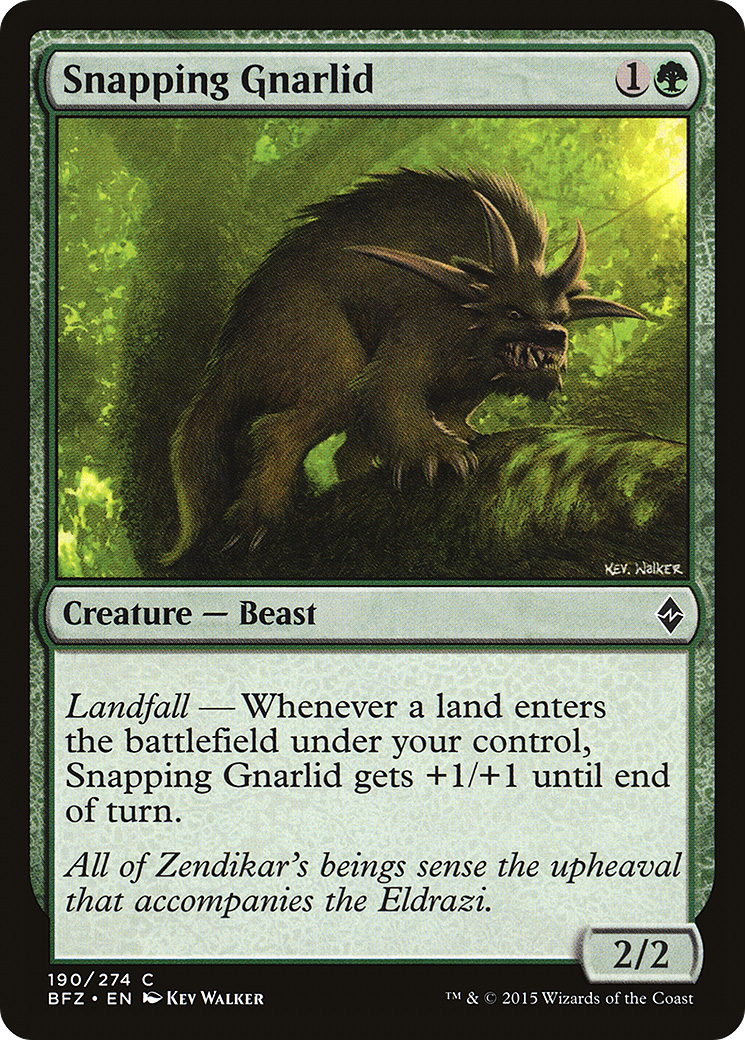 Snapping Gnarlid (BFZ-190)  - Battle for Zendikar
