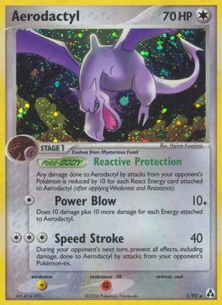 Aerodactyl 001  - Holofoil Legend Maker - Holo Rare