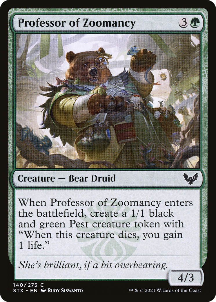 Professor of Zoomancy (STX-140) - Strixhaven: School of Mages Foil