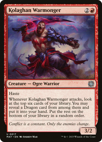 Kolaghan Warmonger (MAT-017)  - March of the Machine: The Aftermath