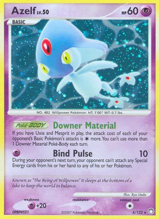 Azelf 004/123  - Reverse Holofoil Mysterious Treasures - Holo Rare