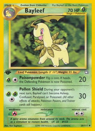 Bayleef (28) 028/111  - 1st Edition Neo Genesis - Uncommon
