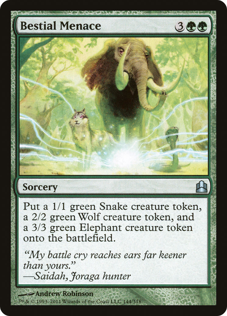 Bestial Menace (CMD-144)  - Commander 2011