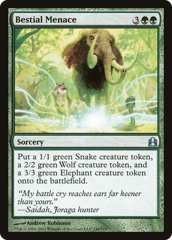 Bestial Menace (CMD-144)  - Commander 2011