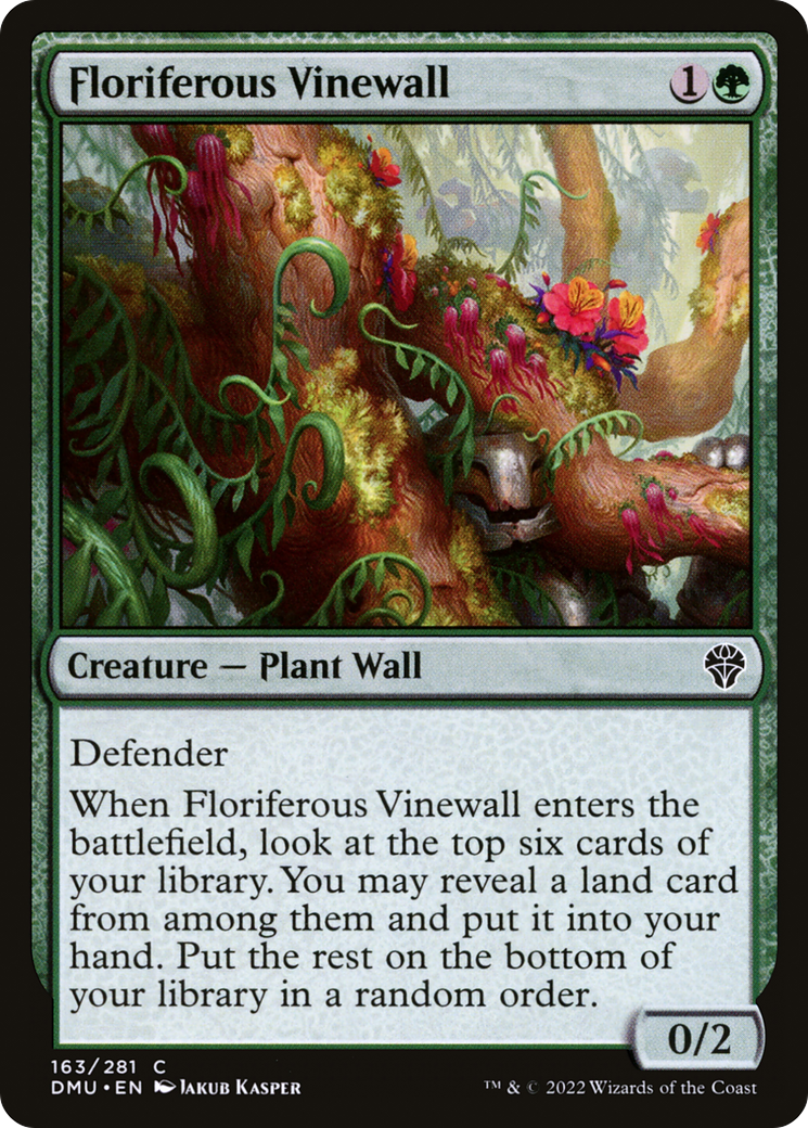 Floriferous Vinewall (DMU-163)  Foil - Dominaria United