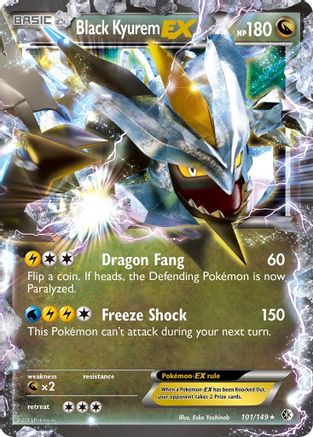 Black Kyurem EX 101/149  - Holofoil Boundaries Crossed - Ultra Rare