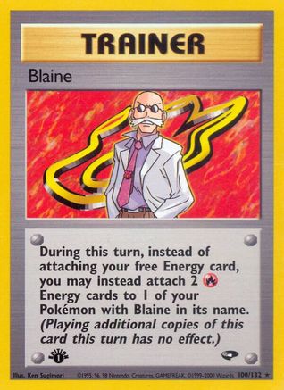 Blaine (100) 100/132  - 1st Edition Gym Challenge - Rare