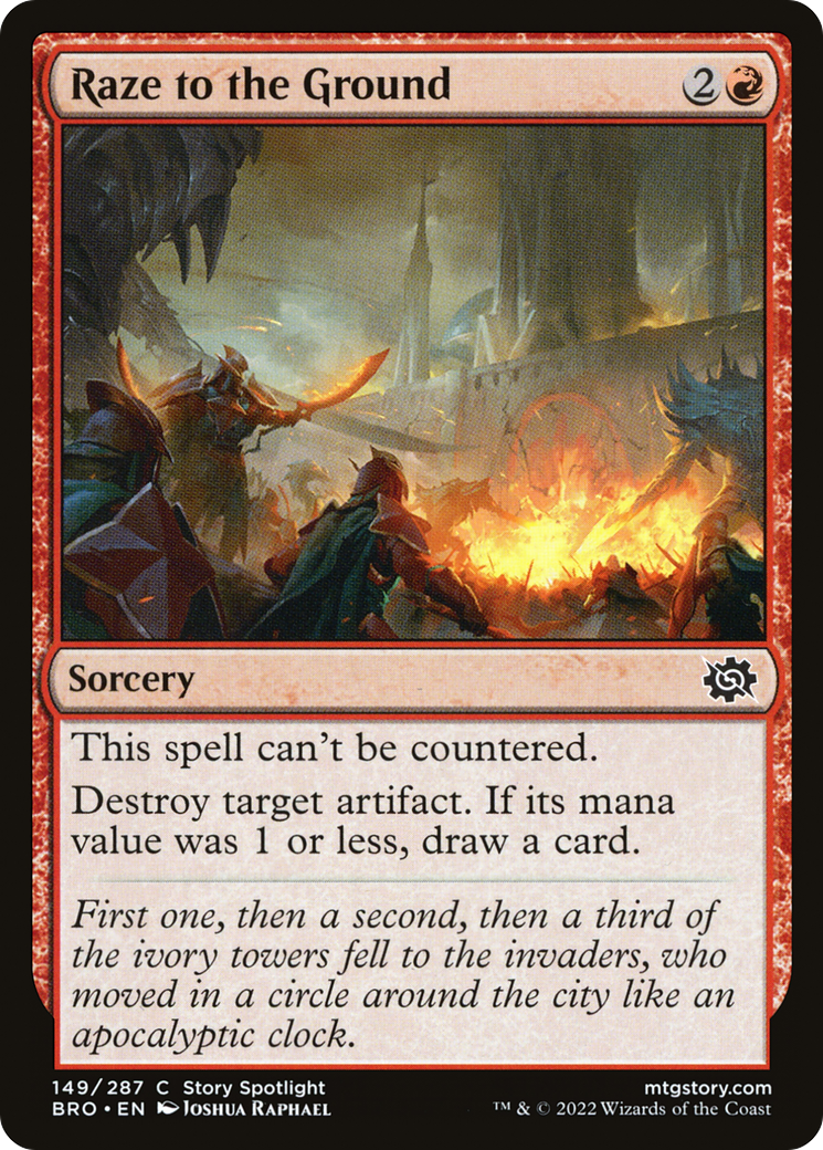 Raze to the Ground (BRO-149)  Foil - The Brothers' War
