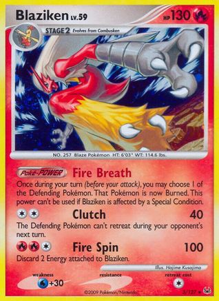 Blaziken 003  - Holofoil Platinum - Holo Rare