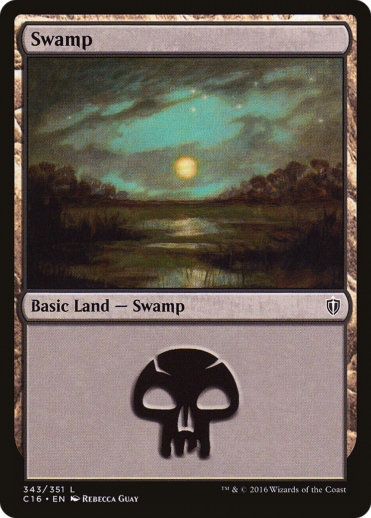 Swamp (343) (C16-343)  - Commander 2016