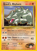 Brock's Rhyhorn (22) 022/132  - 1st Edition Gym Heroes - Rare