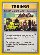 Broken Ground Gym 092  - 1st Edition Neo Destiny - Rare