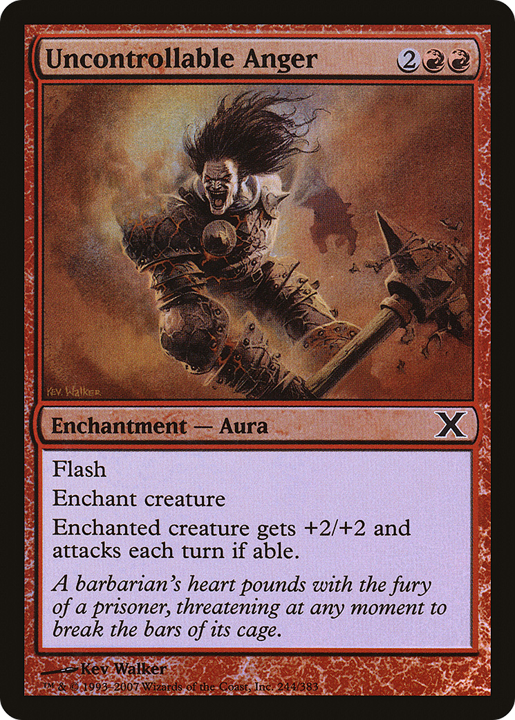 Uncontrollable Anger (10E-244★)  Foil - Tenth Edition