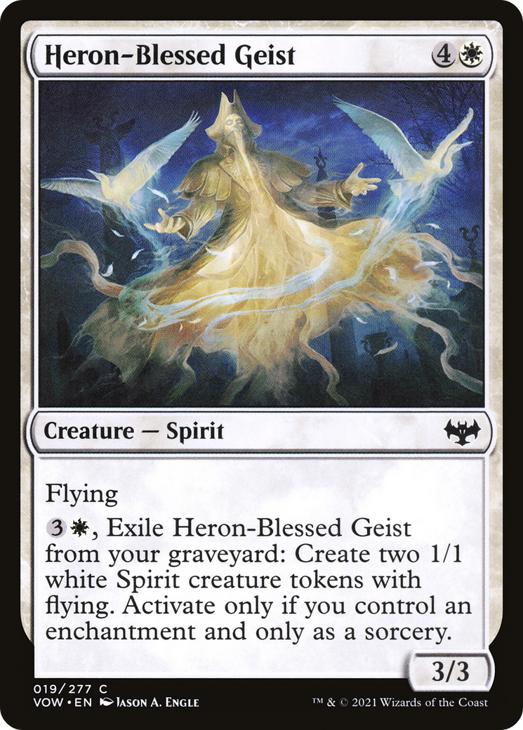 Heron-Blessed Geist (VOW-019)  Foil - Innistrad: Crimson Vow